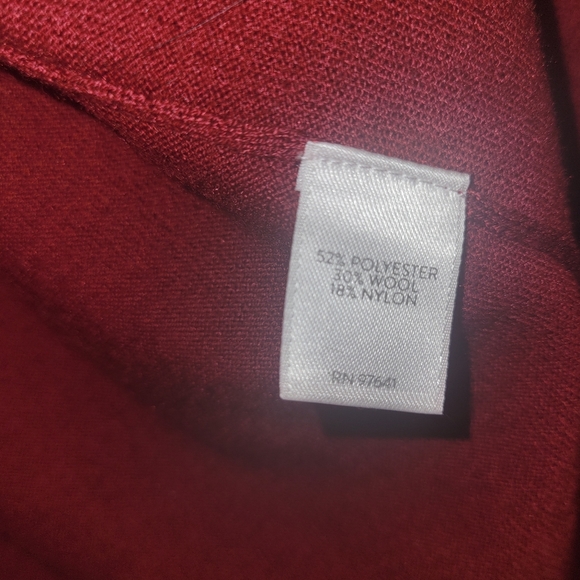 J. Jill Cranberry Wool Blend Cardigan - Picture 2 of 12